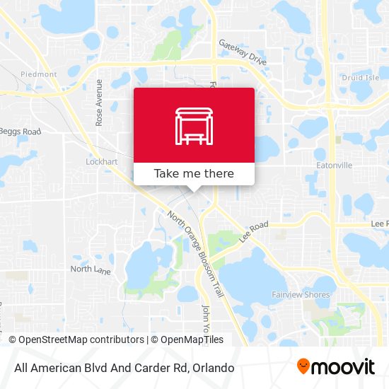 Mapa de All American Blvd And Carder Rd