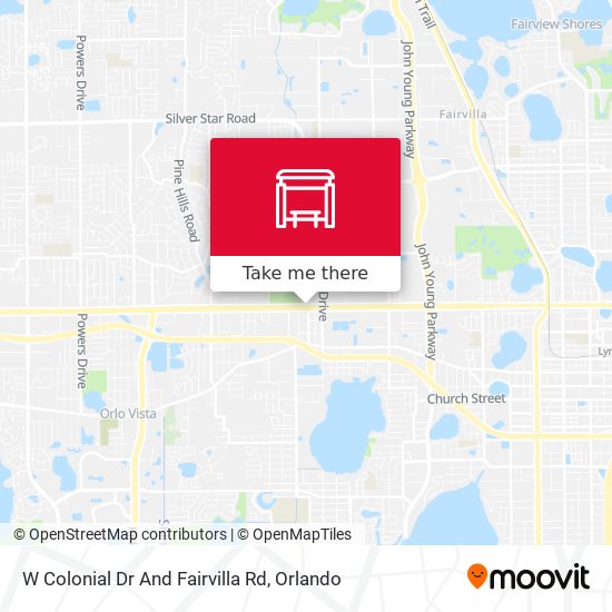 W Colonial Dr And Fairvilla Rd map