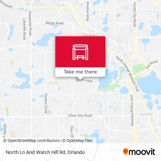 North Ln And Watch Hill Rd map