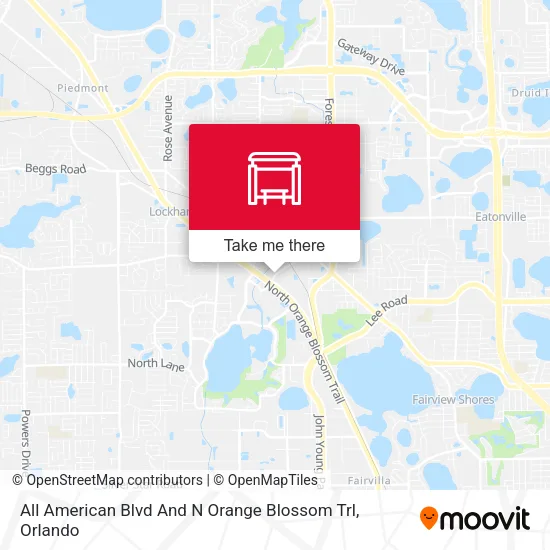 Mapa de All American Blvd And N Orange Blossom Trl