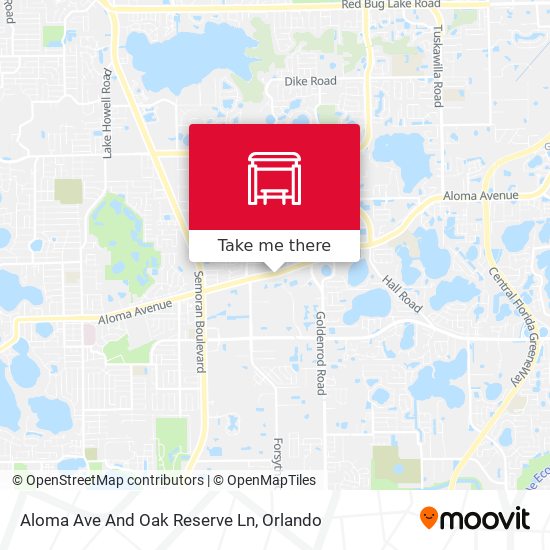 Aloma Ave And Oak Reserve Ln map