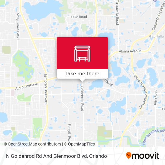 N Goldenrod Rd And Glenmoor Blvd map