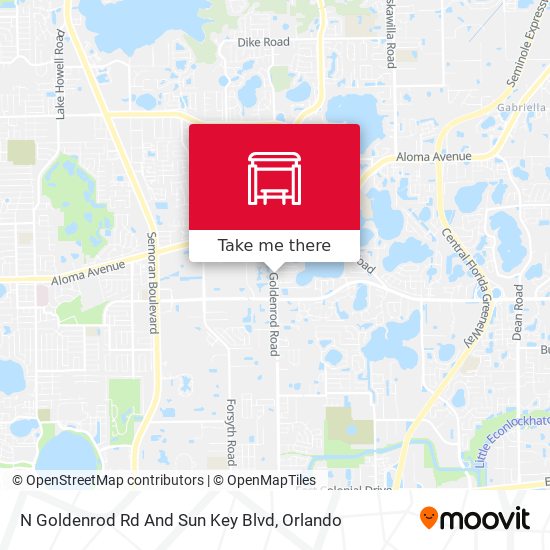 N Goldenrod Rd And Sun Key Blvd map