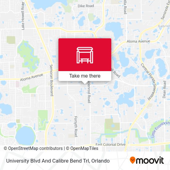 University  Blvd And Calibre Bend  Trl map