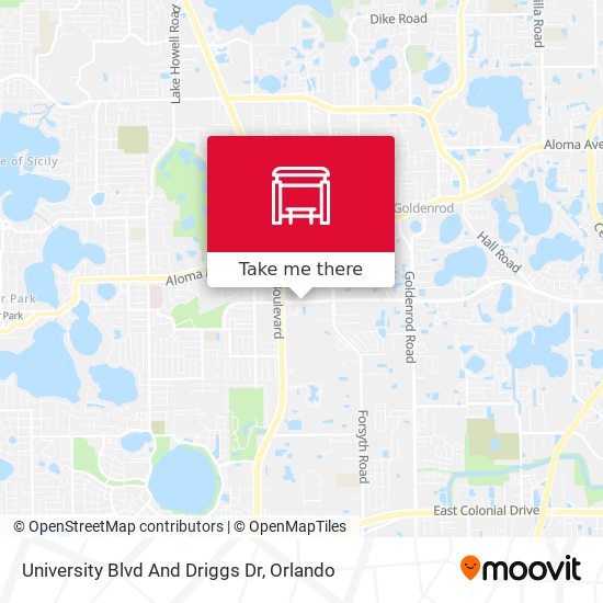 Mapa de University Blvd And Driggs Dr