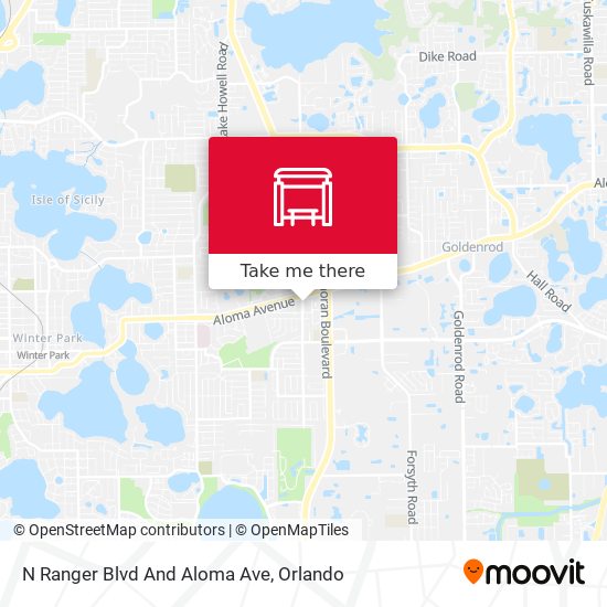 N Ranger Blvd And Aloma Ave map