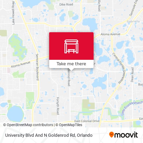 Mapa de University Blvd And N Goldenrod Rd