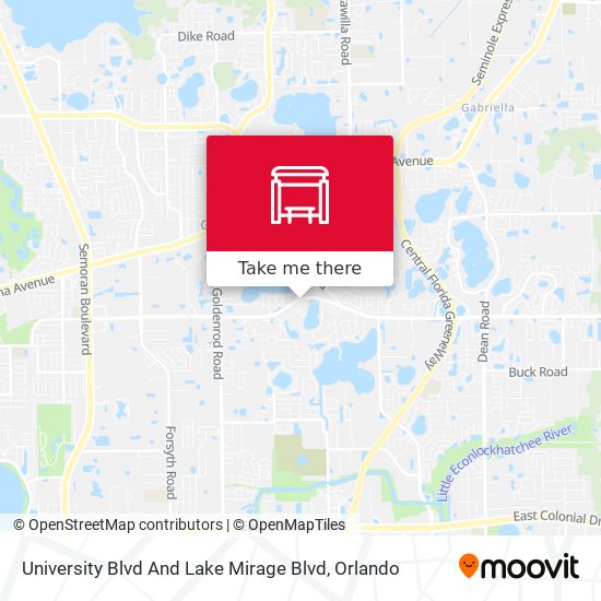 Mapa de University Blvd And Lake Mirage Blvd