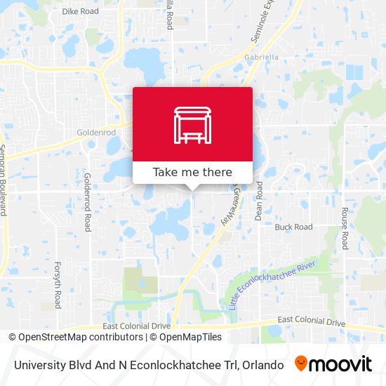 University Blvd And N Econlockhatchee Trl map