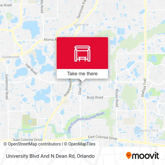 Mapa de University Blvd And N Dean Rd