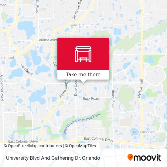 Mapa de University Blvd And Gathering Dr