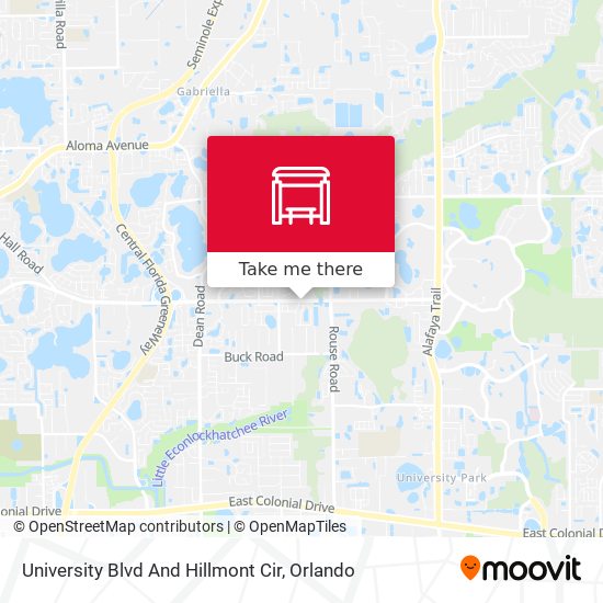 Mapa de University Blvd And Hillmont Cir