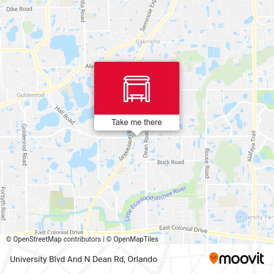 Mapa de University Blvd And N Dean Rd