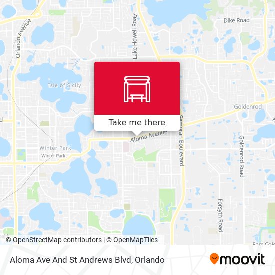 Aloma Ave And St Andrews Blvd map