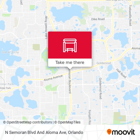 N Semoran Blvd And Aloma Ave map