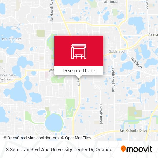 S Semoran Blvd And University Center Dr map