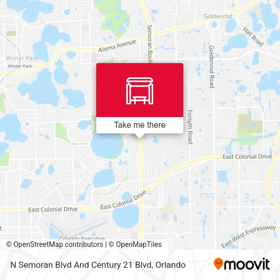 Mapa de N Semoran Blvd And Century 21 Blvd