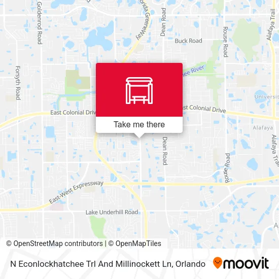 Mapa de N Econlockhatchee Trl And Millinockett Ln
