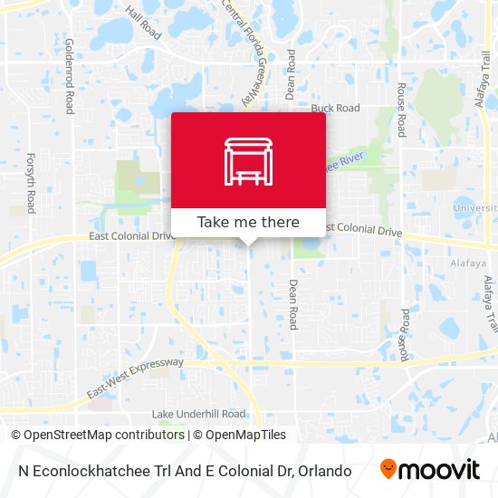 N Econlockhatchee Trl And E Colonial Dr map