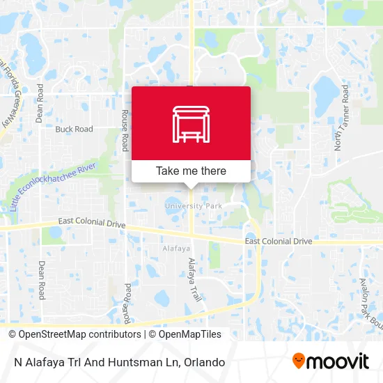 N Alafaya Trl And Huntsman Ln map