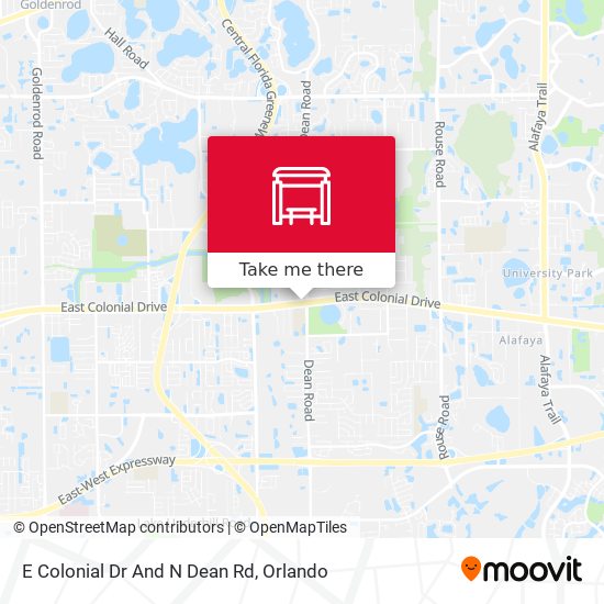 E Colonial Dr And N Dean Rd map