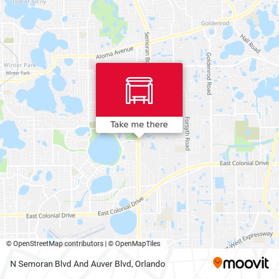 N Semoran Blvd And Auver Blvd map