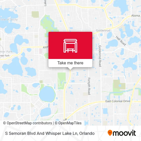 Mapa de S Semoran Blvd And Whisper Lake Ln