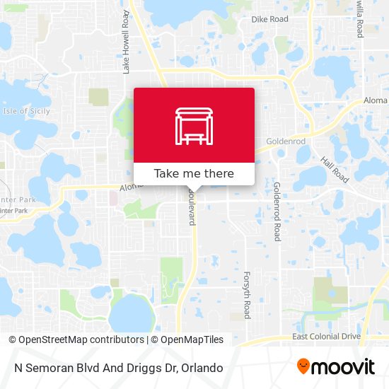 N Semoran Blvd And Driggs Dr map