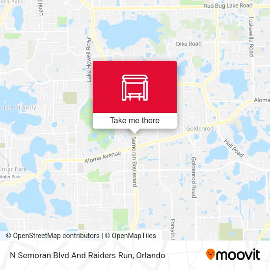 Mapa de N Semoran Blvd And Raiders Run