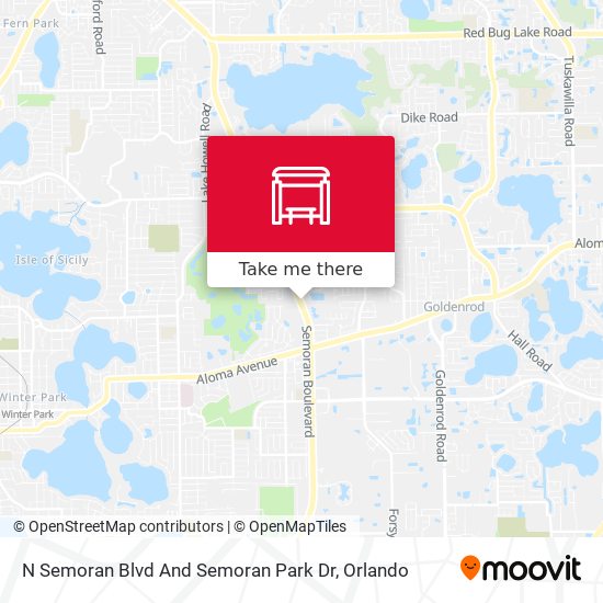 N Semoran Blvd And Semoran Park Dr map