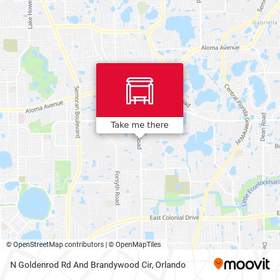 N Goldenrod Rd And Brandywood Cir map