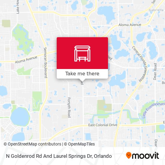 N Goldenrod Rd And Laurel Springs Dr map