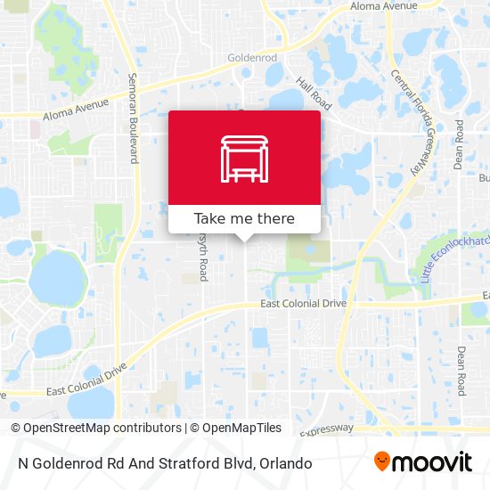 N Goldenrod Rd And Stratford Blvd map