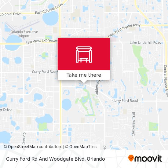 Curry Ford Rd And Woodgate Blvd map