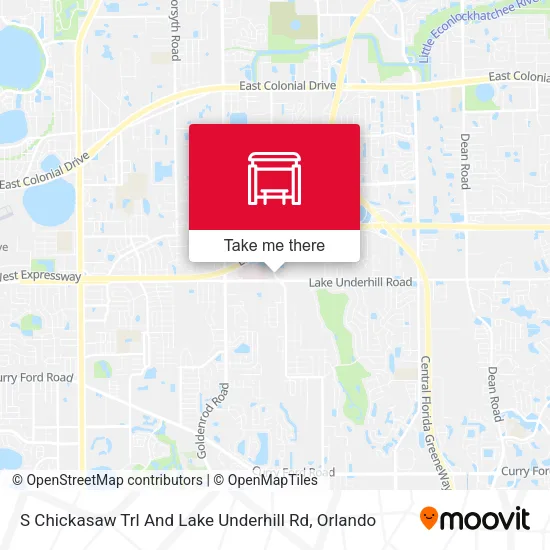 Mapa de S Chickasaw Trl And Lake Underhill Rd