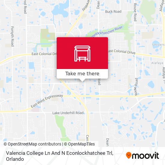 Mapa de Valencia College Ln And N Econlockhatchee Trl