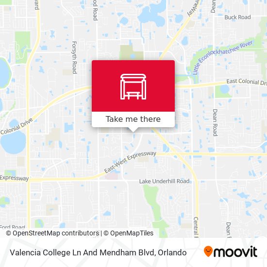 Valencia College Ln And Mendham Blvd map