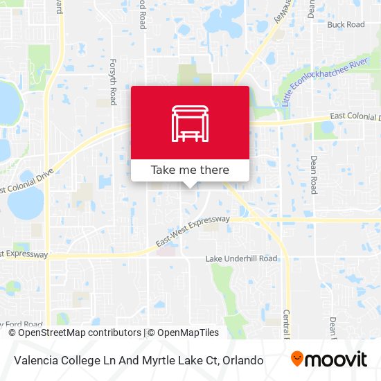 Valencia College Ln And Myrtle Lake Ct map