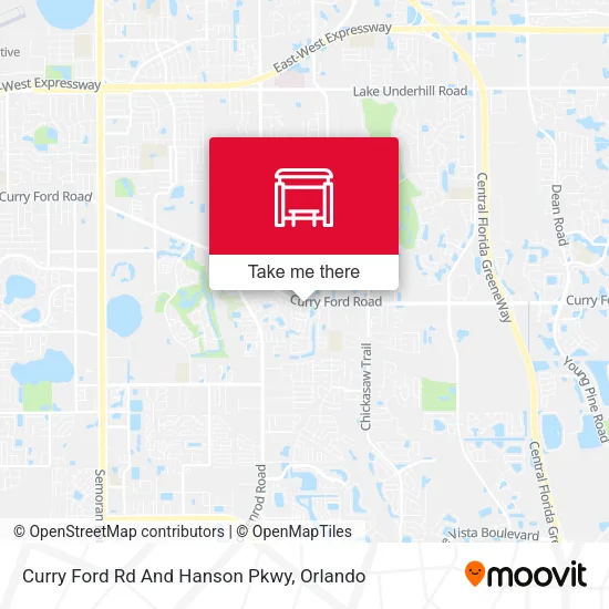 Mapa de Curry Ford Rd And Hanson Pkwy
