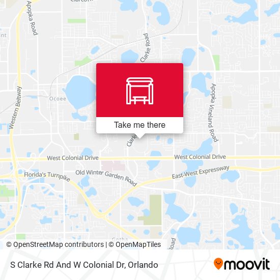 S Clarke Rd And W Colonial Dr map