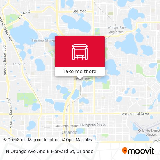 N Orange Ave And E Harvard St map