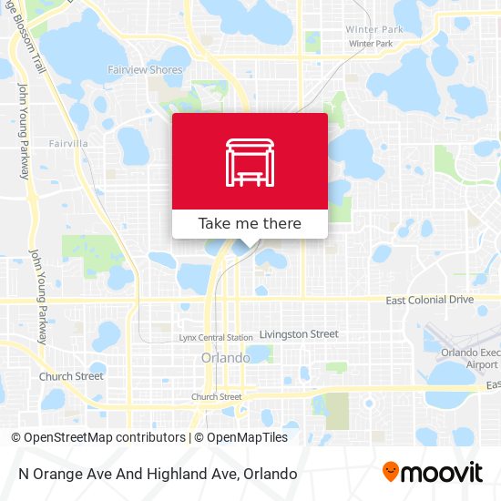Mapa de N Orange Ave And Highland Ave
