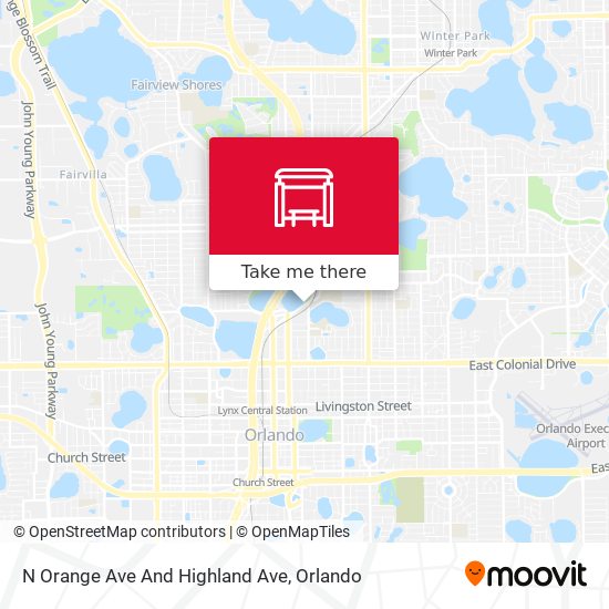 N Orange Ave And Highland Ave map