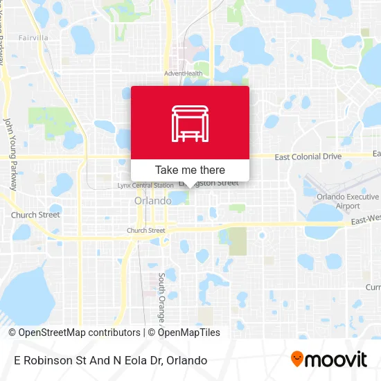 Mapa de E Robinson St And N Eola Dr