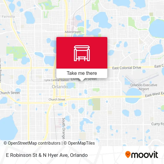 E Robinson St & N Hyer Ave map