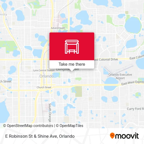E Robinson St & Shine Ave map