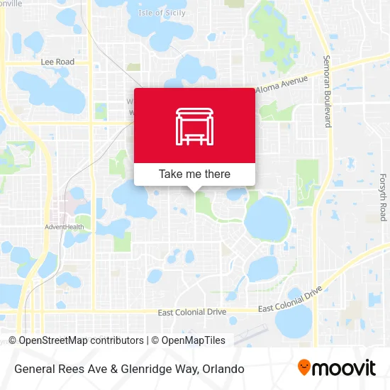 General Rees Ave & Glenridge Way map