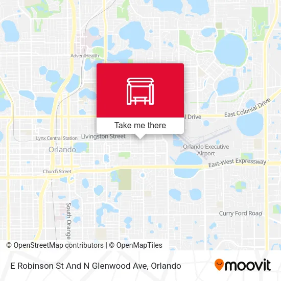 Mapa de E Robinson St And N Glenwood Ave