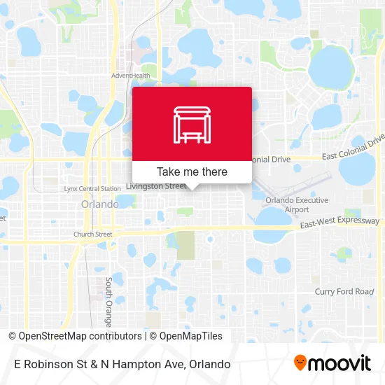 E Robinson St & N Hampton Ave map