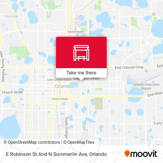 Mapa de E Robinson St And N Summerlin Ave